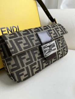 Alternative view of FENDI Shoulder Bags Monogram Canvas (Brown-Silver) 26X15X4CM D10202608080107