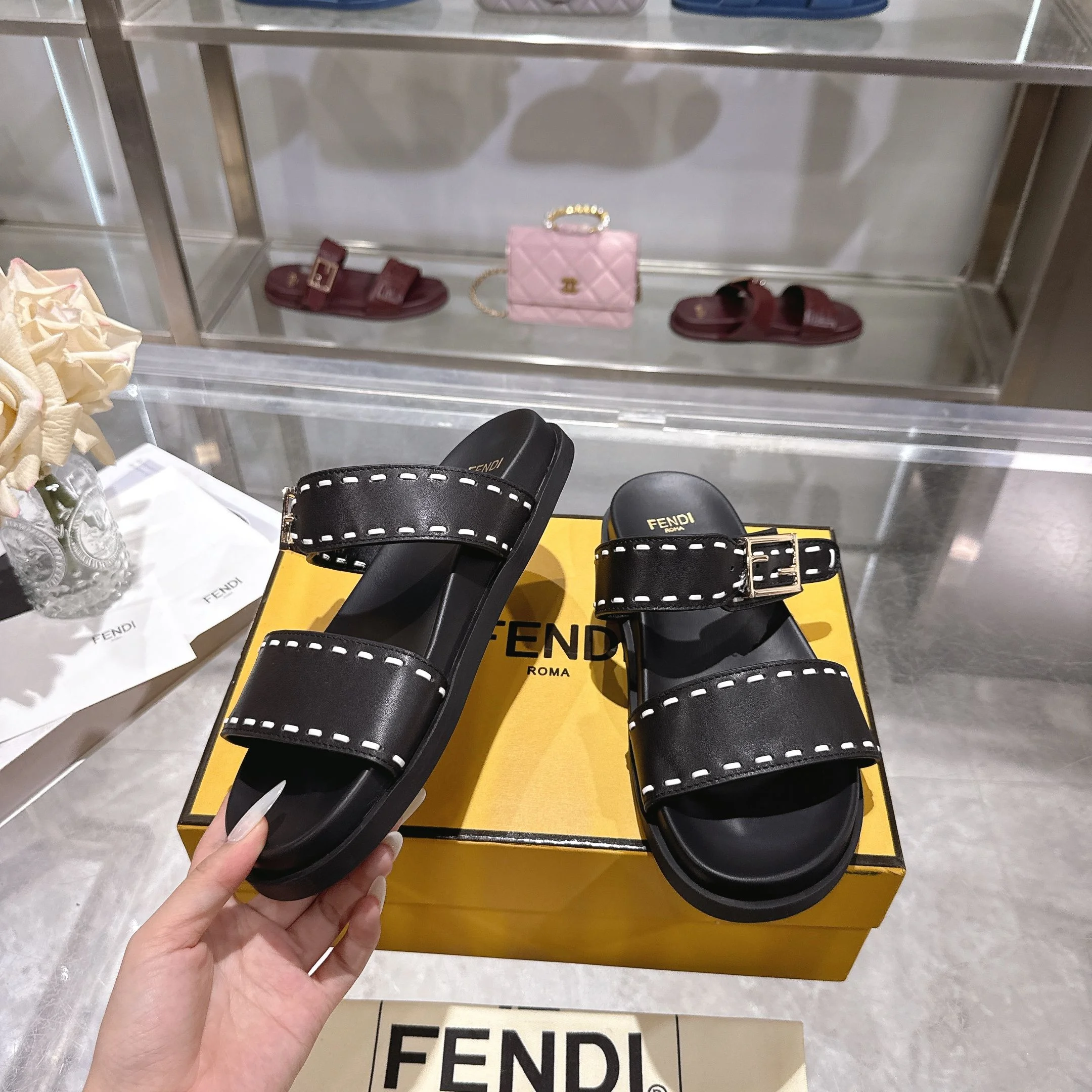 FENDI Slides Calfskin TPU EU35-45 B30202608030038 - Image 2