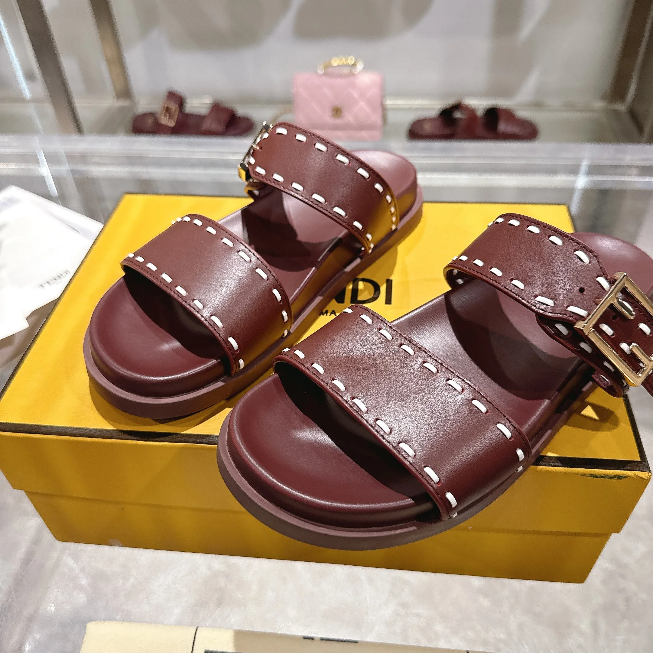 FENDI Slides Leather PVC EU35-45 B30202608030039 - Image 10