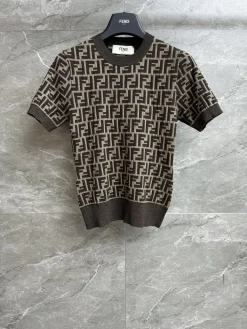 FENDI T-shirts Jacquard Knit S-L B80202608042624