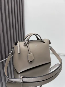Alternative view of FENDI Top Handle Bags Calfskin Leather (Taupe) 28X15X13CM F10202608080010