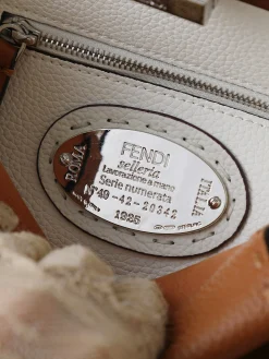 Alternative view of FENDI Top Handle Bags Togo Leather (Brown-Silver) One Size F80202608080025