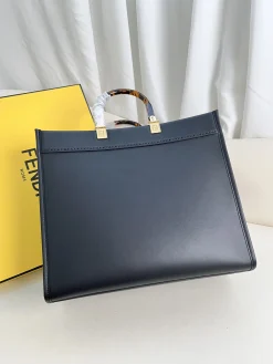 Alternative view of FENDI Totes Bags Calfskin Leather (Black-Tortoiseshell) 17X35X31 H77202608080073