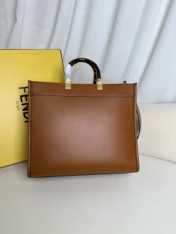 Alternative view of FENDI Totes Bags Leather (Brown-Tortoiseshell) 17X35X31CM H77202608080075