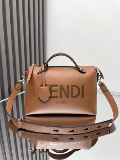FENDI Travel Bags Calf Leather (Brown) 28X15X13CM F10202608080011