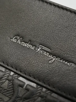 Alternative view of FERRAGAMO Crossbody Bags Calfskin Leather (Black) 26X27X6 G80202608100100