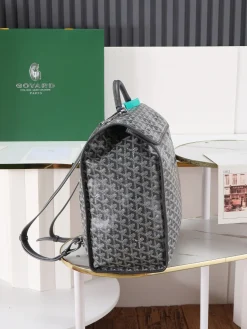 Alternative view of GOYARD Backpacks Bags Coated Canvas (Black-White) 35X33X16CM F50202608090693
