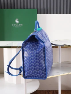Alternative view of GOYARD Backpacks Bags Coated Canvas (Blue-Green) 35X33X16CM F50202608090689