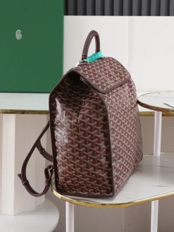 Alternative view of GOYARD Backpacks Bags Coated Canvas (Brown-White) 35X33X16CM F50202608090703
