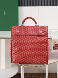 GOYARD Backpacks Bags Coated Canvas (Red-White) 35X33X16CM F50202608090699