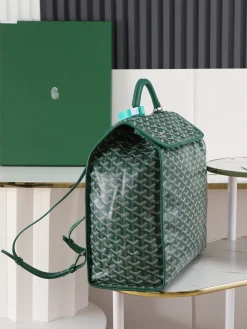 Alternative view of GOYARD Backpacks Bags (Green-White) 35X33X16CM F50202608090701