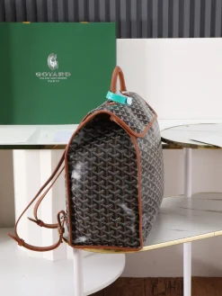 Alternative view of GOYARD Briefcases Bags Goyardine Canvas (Brown-Black) 35X33X16CM F50202608090691