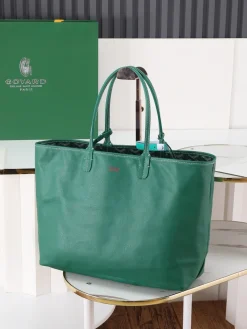 Alternative view of GOYARD Top Handle Bags Leather (Green-White) 30X14X25CM F00202608091598