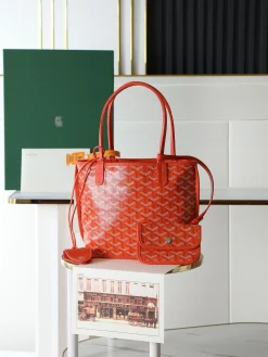 GOYARD Totes Bags Calf Leather (Orange) 28X20X10CM E20202608090535