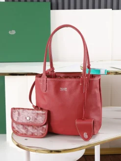 Alternative view of GOYARD Totes Bags Calf Leather (Red-White) 20X20X10CM E20202608090513