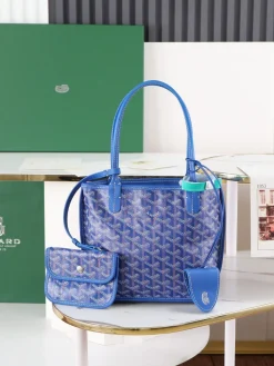 GOYARD Totes Bags Calfskin Leather (Blue-White) 28X20X10CM E20202608090521
