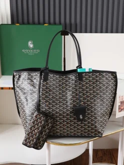GOYARD Totes Bags Calfskin Leather (Brown-Black) 39X32X19CM F50202608091617