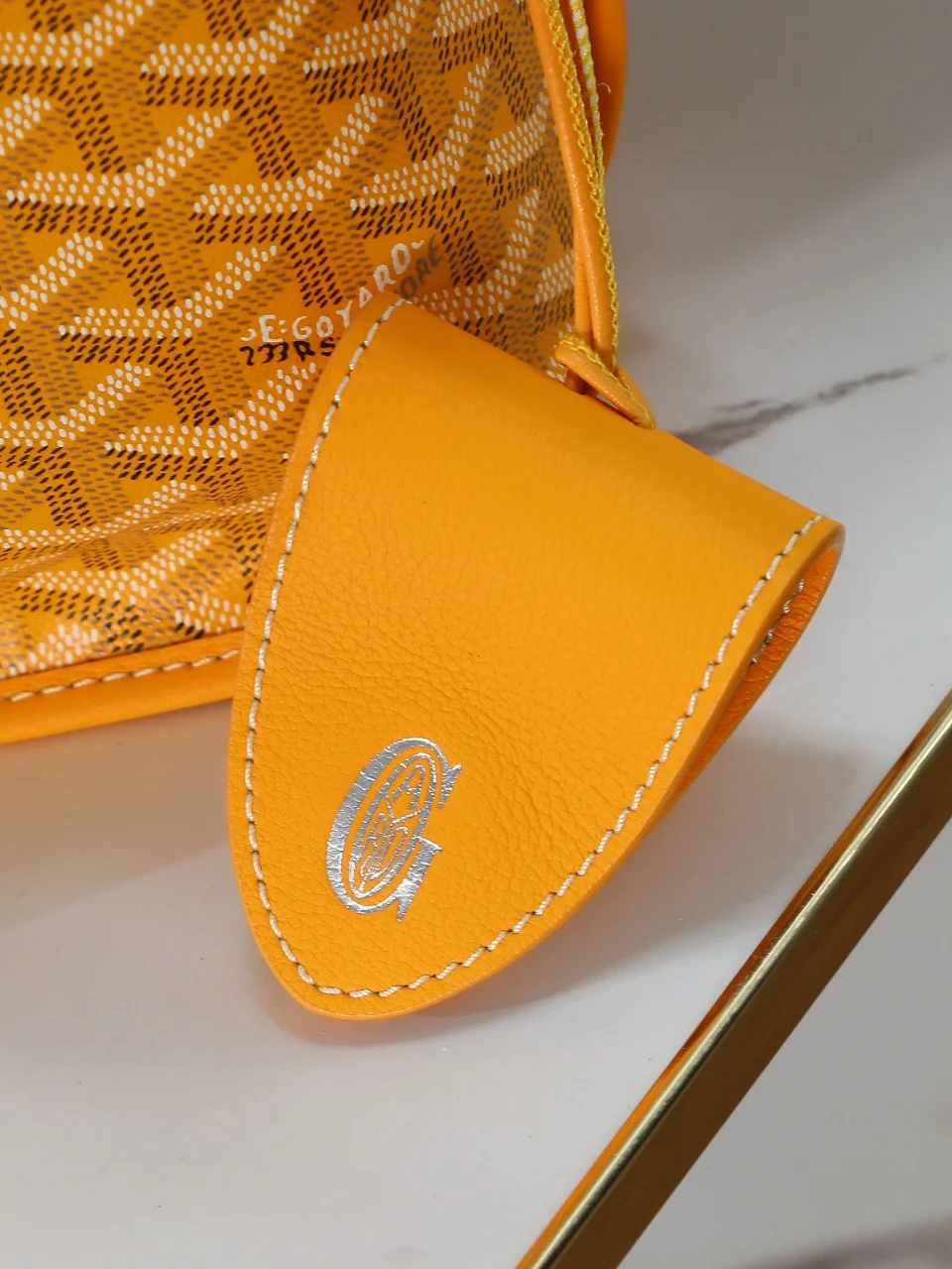 GOYARD Totes Bags Calfskin Leather (Orange-White) 20X20X10CM E20202608090531 - Image 2
