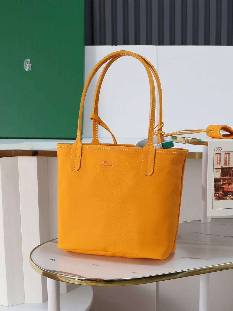 GOYARD Totes Bags Calfskin Leather (Orange-White) 20X20X10CM E20202608090531 - Image 9