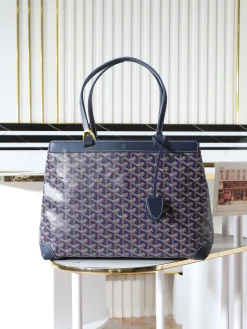 GOYARD Totes Bags Canvas (Navy-Brown) 36X15X27CM E50202608091196