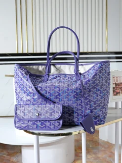 GOYARD Totes Bags Canvas (Purple-Blue) 34X15X28CM D50202608090816