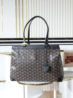 GOYARD Totes Bags Coated Canvas (Black-Brown) 36X15X27CM E50202608091192