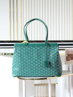 GOYARD Totes Bags Coated Canvas (Green-White) 36X15X27CM E50202608091197