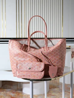 GOYARD Totes Bags Coated Canvas (Pink-Beige) 34X15X28CM D50202608090810