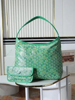GOYARD Totes Bags Cowhide Leather (Green-White) 42X27X15CM D80202608090910