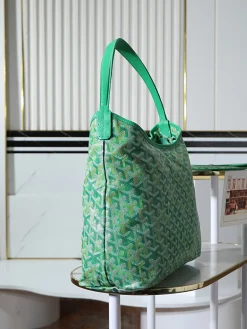 Alternative view of GOYARD Totes Bags Cowhide Leather (Green-White) 42X27X15CM D80202608090910