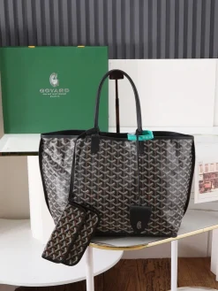 GOYARD Totes Bags Leather (Brown-Black) 30X14X25CM F00202608091601