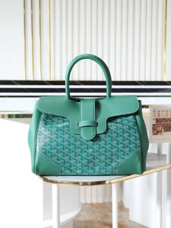 GOYARD Totes Bags Leather (Green-White) 25X16X34CM F50202608091208