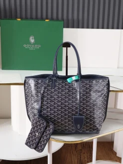 GOYARD Totes Bags Leather (Navy-White) 30X14X25CM F00202608091600