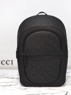 GUCCI Backpacks Bags Leather (Black) 26X34X14CM F00202608060450