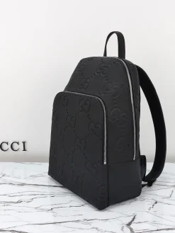 Alternative view of GUCCI Backpacks Bags Leather (Black-SiGUCCIer) 32X42X16CM F40202608060072
