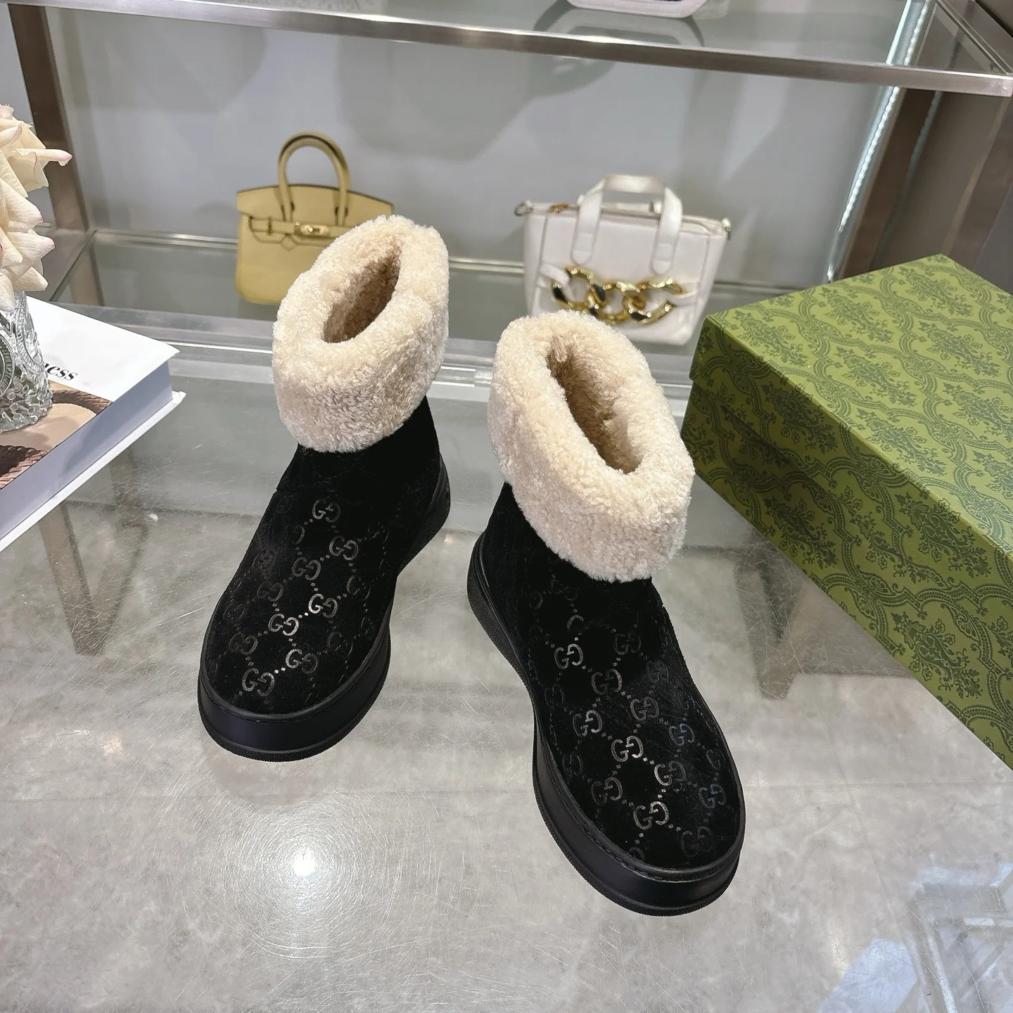 GUCCI Booties Suede Leather EU36-42 C10202608030019 - Image 2