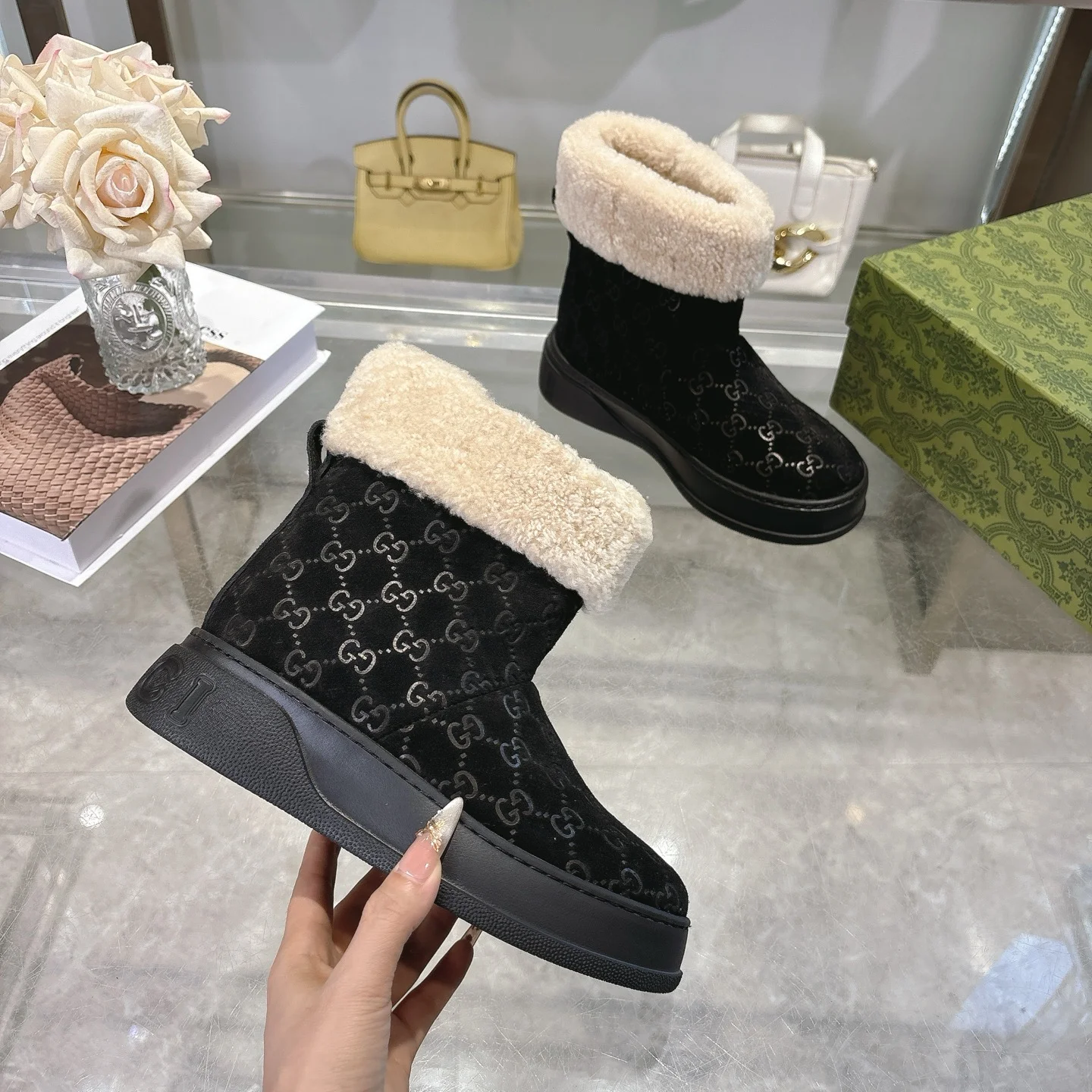 GUCCI Booties Suede Leather EU36-42 C10202608030019 - Image 5