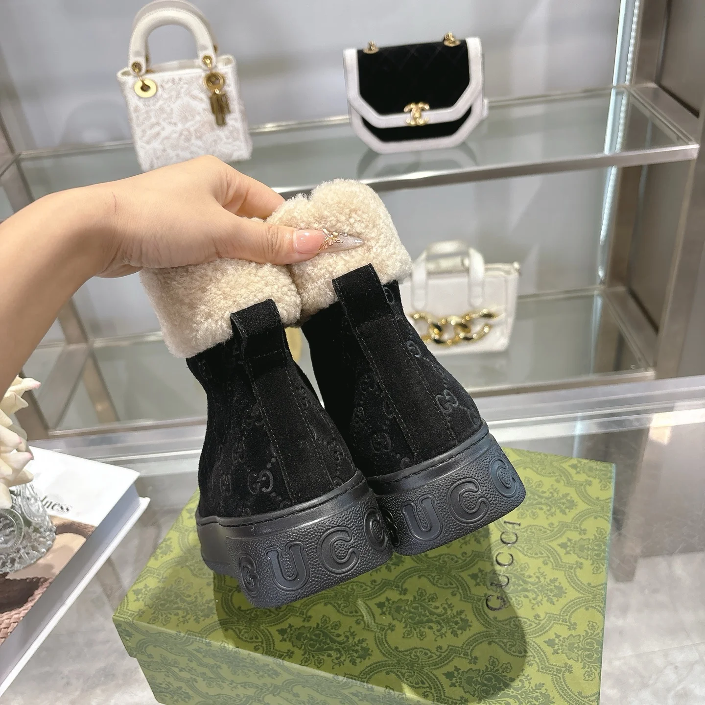 GUCCI Booties Suede Leather EU36-42 C10202608030019 - Image 8