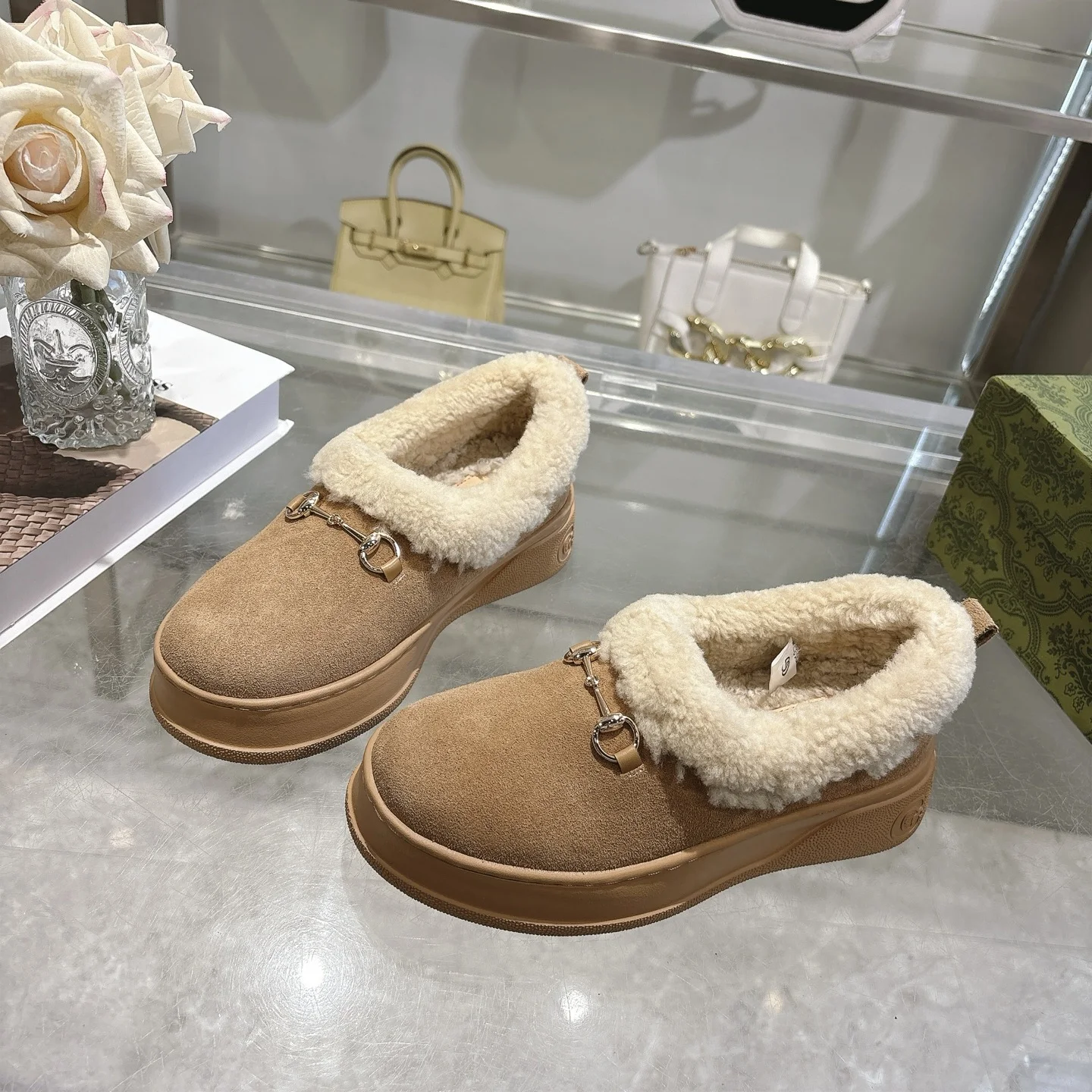 GUCCI Booties Suede & Merino Wool EU36-42 B60202608030015 - Image 4