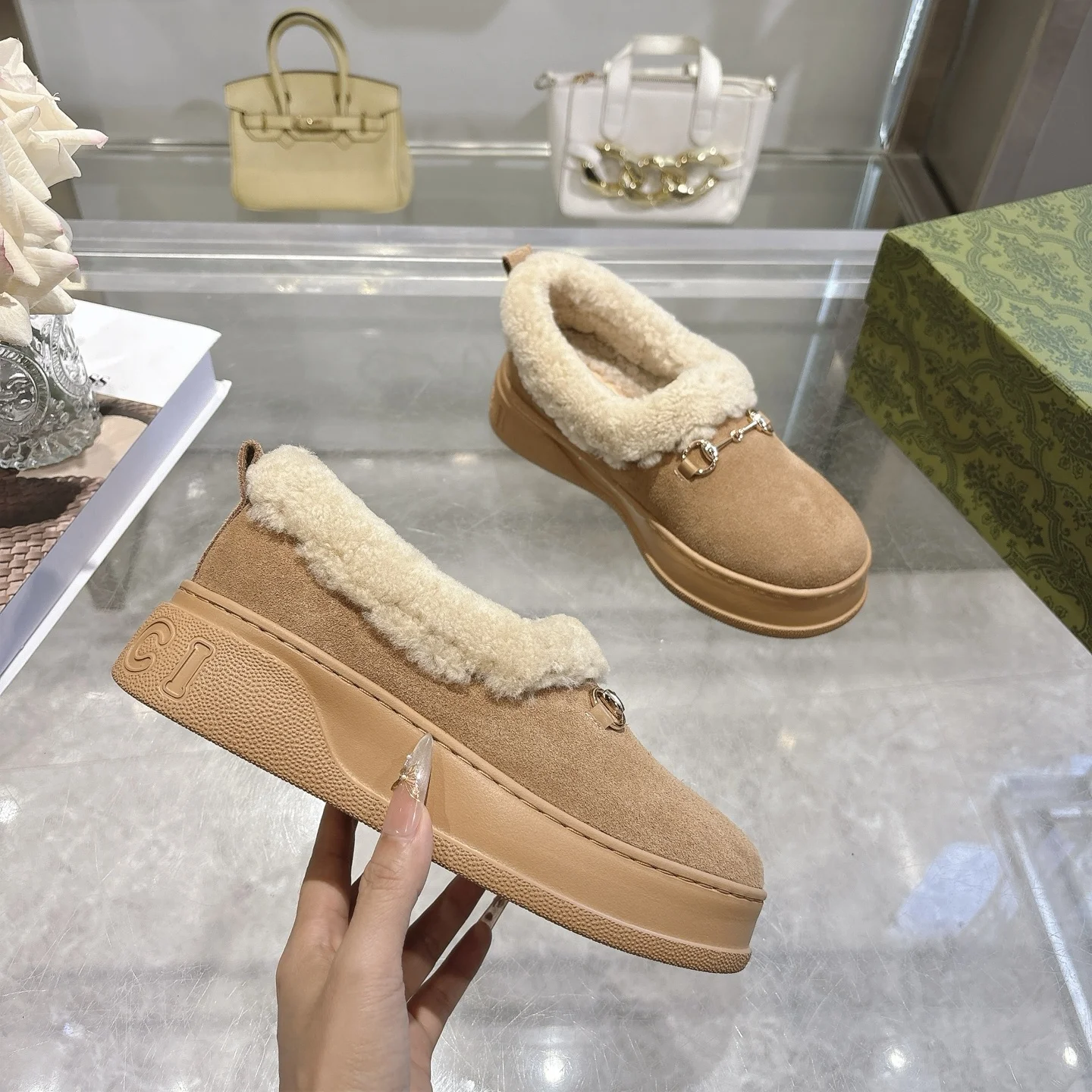 GUCCI Booties Suede & Merino Wool EU36-42 B60202608030015 - Image 5