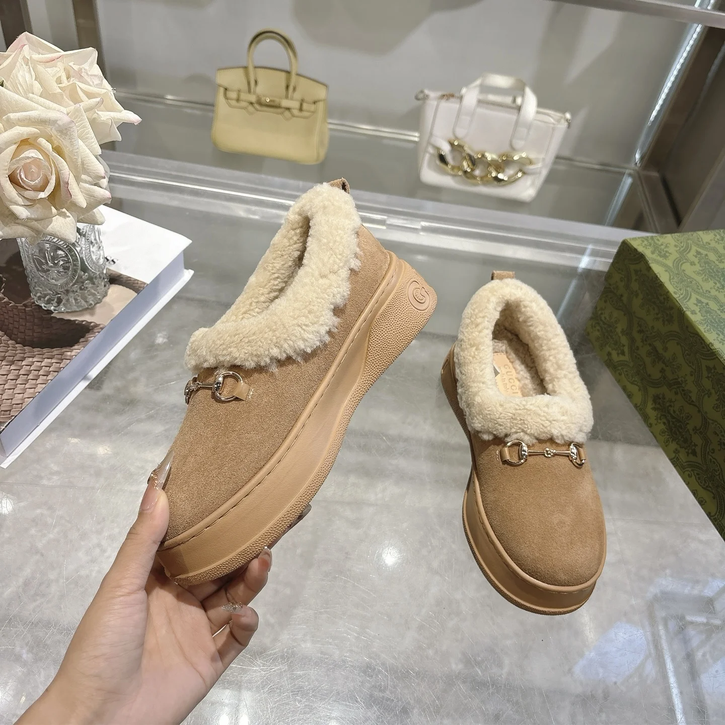 GUCCI Booties Suede & Merino Wool EU36-42 B60202608030015 - Image 6
