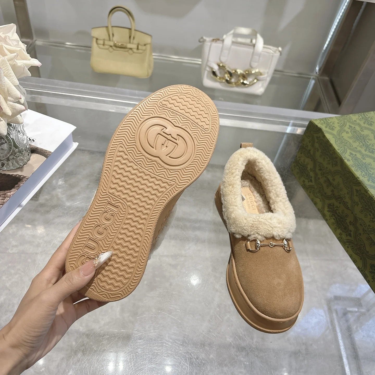 GUCCI Booties Suede & Merino Wool EU36-42 B60202608030015 - Image 9