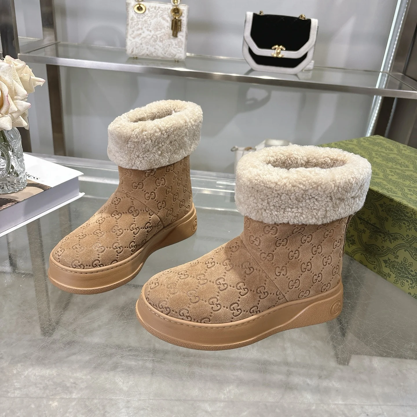 GUCCI Booties Suede & Merino Wool EU36-42 C10202608030018