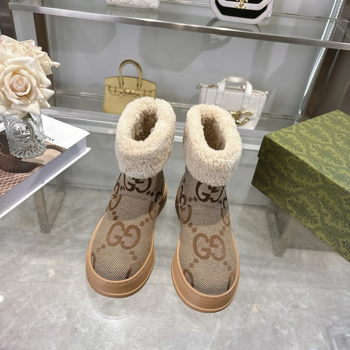 GUCCI Booties Suede & Merino Wool EU36-42 C10202608030021 - Image 2