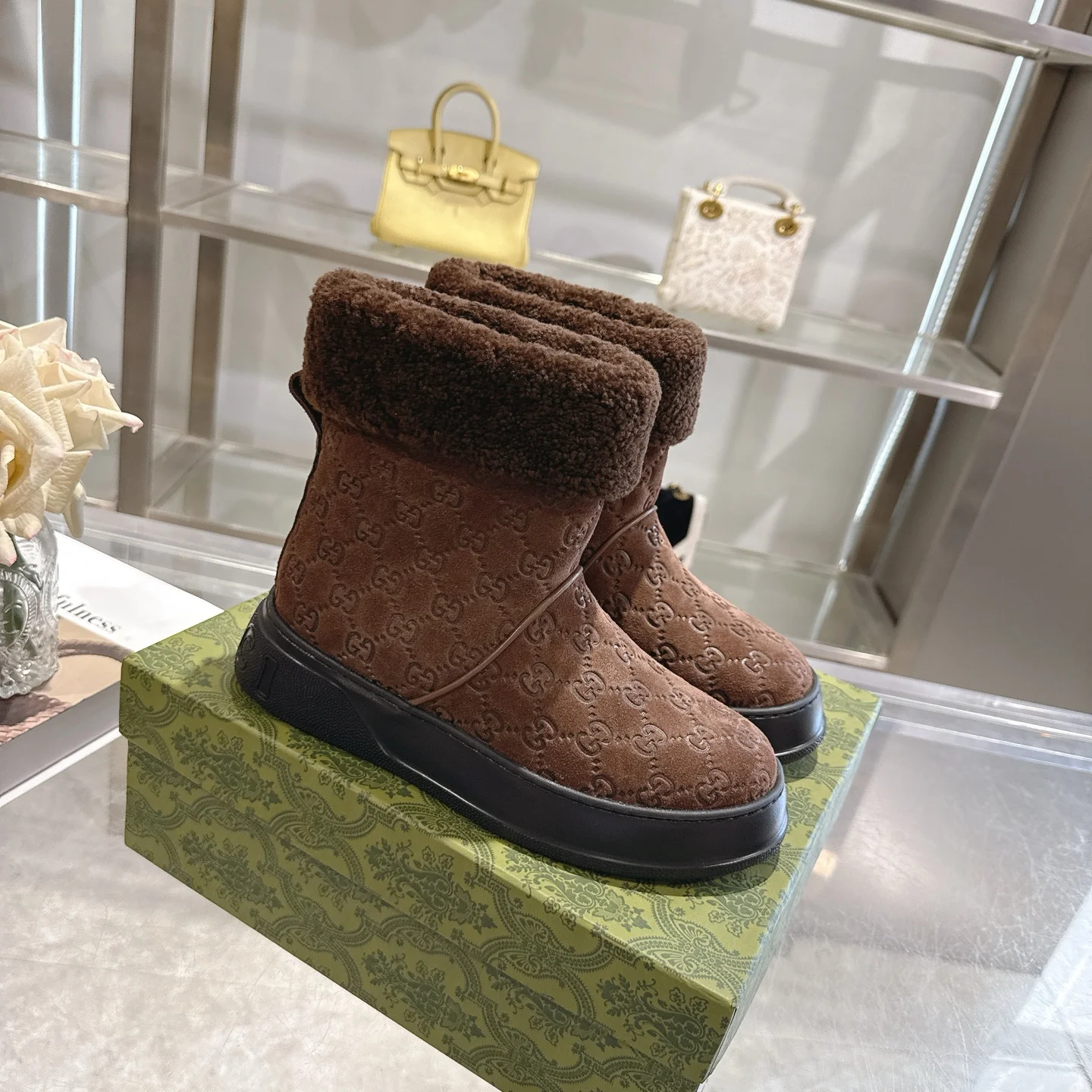 GUCCI Booties Suede & Wool EU36-42 C10202608030007