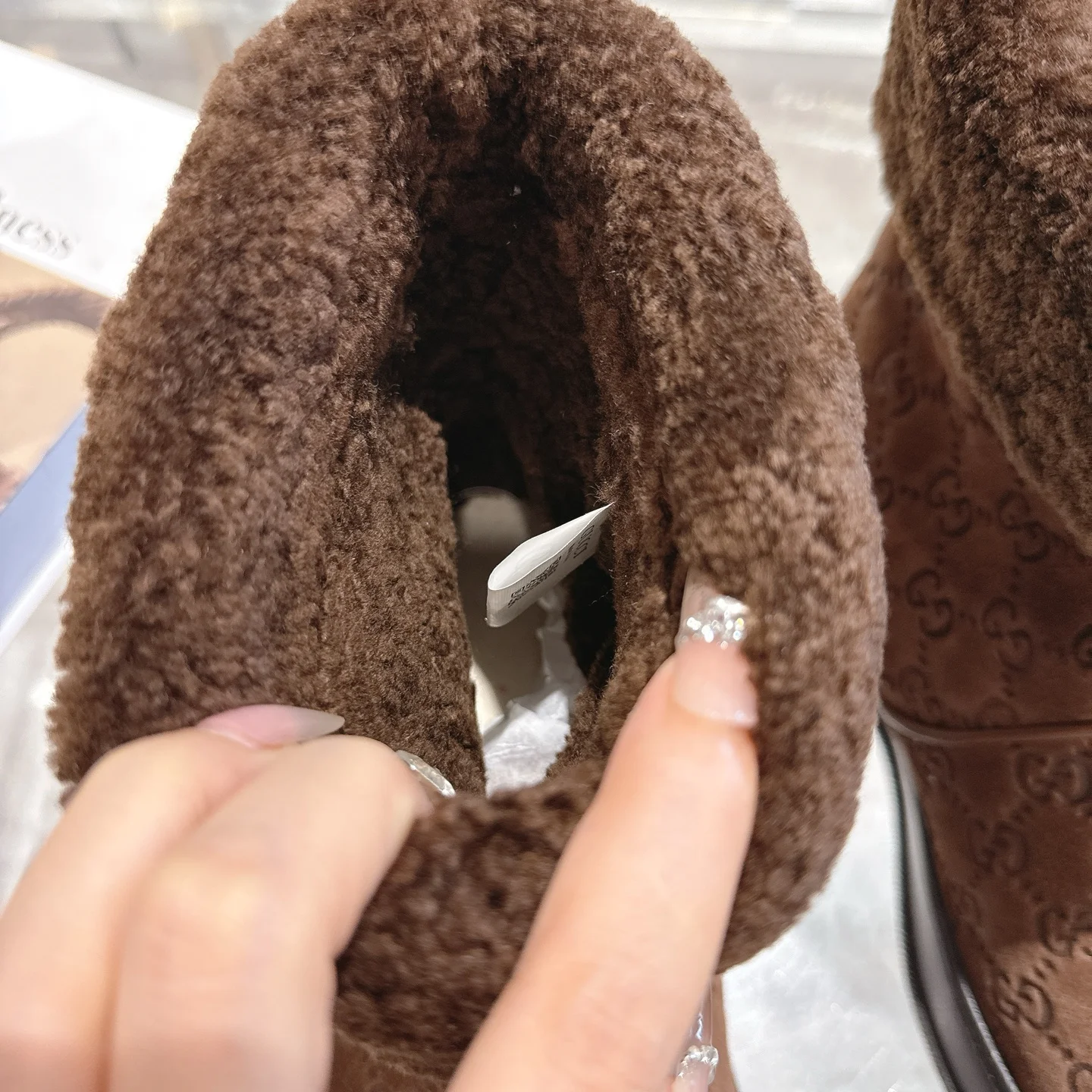 GUCCI Booties Suede & Wool EU36-42 C10202608030007 - Image 7
