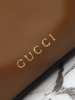 Alternative view of GUCCI Bucket Bags Leather (Brown-Gold) 19X18X11CM D40202608060479