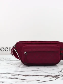 GUCCI Crossbody Bags (Burgundy-Green-Red) 34X15X10CM C20202608060383