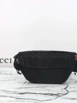 GUCCI Crossbody Bags Leather (Black-Red-Green) 32X17X5CM C20202608060214