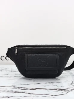 GUCCI Crossbody Bags Leather (Black-SiGUCCIer) 28X18X8CM D20202608060187